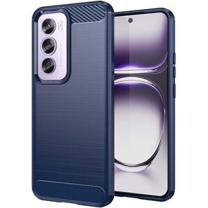 Husa pentru Oppo Reno 12 Pro Carbon Liquid Silicone, navy blue