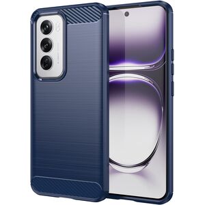 Husa pentru Oppo Reno 12 Carbon Liquid Silicone, navy blue