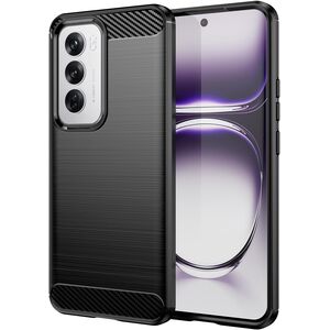 Husa pentru Oppo Reno 12 Carbon Liquid Silicone, negru