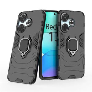 Husa pentru Xiaomi Redmi 13 cu inel Ring Armor Kickstand Tough, negru