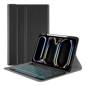 Husa cu tastatura iluminata pentru Apple iPad Pro 11 (2024) M4, negru