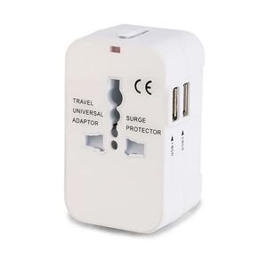 Adaptor priza EU la US, UK, AUS, 2 x USB, Techsuit, HHT202