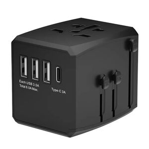 Adaptor priza EU la US, UK, AUS, PD30W, 3 x USB, 1 x USB-C Techsuit, HHT904