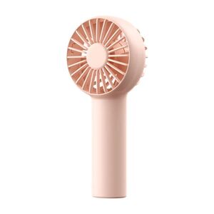 Mini ventilator portabil cu baterie de 2000mAh, 3 viteze, reîncărcabil, USB-C pentru casă, exterior, roz