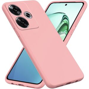 Husa pentru Xiaomi Redmi 13 Liquid Silicone, subțire, captusita cu microfibra, anti amprentă, protectie cameră foto, roz