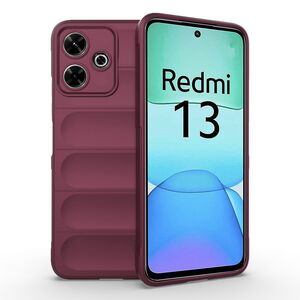 Husa pentru Xiaomi Redmi 13 Liquid Silicone, Microfibre Lining, Non-Slip Airbag Design, burgundy