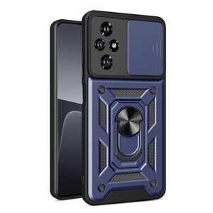 Husa pentru Honor 200 Pro Ring Armor Kickstand Tough Rugged Cover cu protectie camera, navy blue