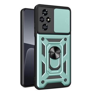 Husa pentru Honor 200 Pro Ring Armor Kickstand Tough Rugged Cover cu protectie camera, verde