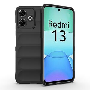 Husa pentru Xiaomi Redmi 13 Liquid Silicone, Microfibre Lining, Non-Slip Airbag Design, negru