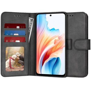 Husa pentru Oppo A79 tip carte 360 Kickstand Portofel Multifunctional, Protectie Completa, negru