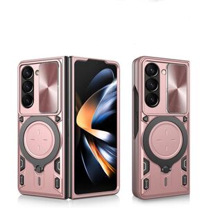 Husa pentru Samsung Galaxy Z Fold 6 Ring Holder Stand Shockproof, rose gold