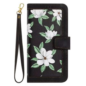 Husa tip carte pentru Honor 200 Lite, functie stand si port carduri, flowers in the night