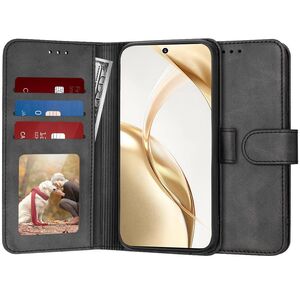 Husa pentru Honor 200 tip carte 360 Kickstand Portofel Multifunctional, Protectie Completa, negru