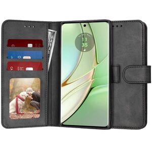 Husa pentru Motorola Edge 40 tip carte 360 Kickstand Portofel Multifunctional, Protectie Completa, negru