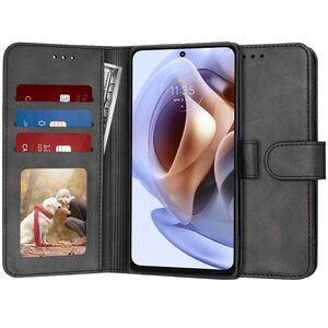 Husa pentru Motorola Moto G31 / G41 tip carte 360 Kickstand Portofel Multifunctional, Protectie Completa, negru