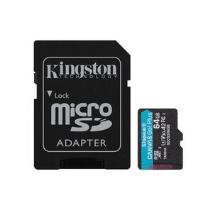 Card memorie 64GB Kingston Canvas Go Plus, adaptor, SDCG3/64GB