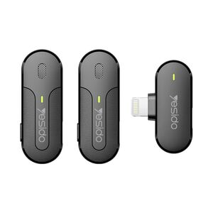 Microfon tip lavariera wireless, Lightning Yesido KR17, negru