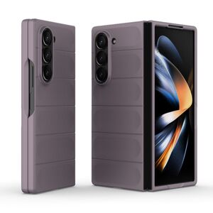 Husa pentru Samsung Galaxy Z Fold 6 Liquid Silicone, Microfibre Lining, Non-Slip Airbag Design, mov