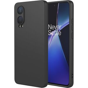 Husa pentru Oneplus Nord CE4 Lite Liquid Silicone, subțire, captusita cu microfibra, anti amprentă, protectie cameră foto, negru