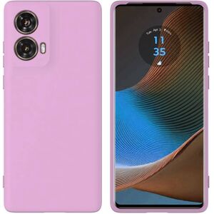 Husa pentru Motorola Moto G85 Liquid Silicone, subțire, captusita cu microfibra, anti amprentă, protectie cameră foto, mov