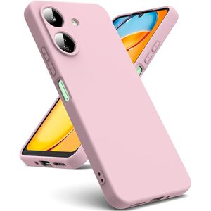 Husa pentru Xiaomi Redmi 13C 4G Liquid Silicone, subțire, captusita cu microfibra, anti amprentă, protectie cameră foto, roz