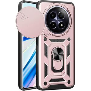 Husa pentru REALME 12 / 12x cu inel Ring Armor Kickstand Tough, protectie camera, rose gold