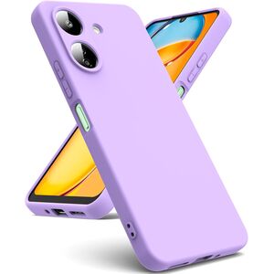 Husa pentru Xiaomi Redmi 13C 4G Liquid Silicone, subțire, captusita cu microfibra, anti amprentă, protectie cameră foto, lavanda