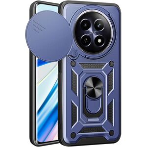 Husa pentru REALME 12 / 12x cu inel Ring Armor Kickstand Tough, protectie camera, albastru