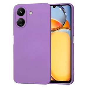 Husa pentru Xiaomi Redmi 13C 4G Liquid Silicone, subțire, captusita cu microfibra, anti amprentă, protectie cameră foto, mov
