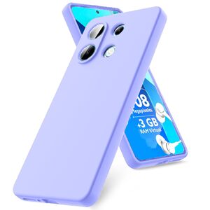 Husa pentru Xiaomi Redmi Note 13 5G Liquid Silicone, subțire, captusita cu microfibra, anti amprentă, protectie cameră foto, lavanda