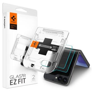 [Pachet 2x] Folie Samsung Galaxy Z Flip 6 Spigen Glas.tR EZ Fit, transparenta