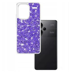 Husa pentru  Xiaomi Redmi Note 13 Pro+ Plus 5G cu sclipici Liquid Crystal Glitter, mov