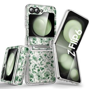 Husa Samsung Galaxy Z Flip 6 I-Blason Cosmo, Green Floral