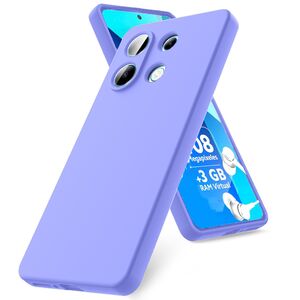 Husa pentru Xiaomi Redmi Note 13 Pro 4G Liquid Silicone, subțire, captusita cu microfibra, anti amprentă, protectie cameră foto, mov