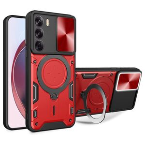 Husa pentru Oppo Reno 12 Pro cu protecție pentru cameră și suport magnetic integrat Ring Shockproof, rosu