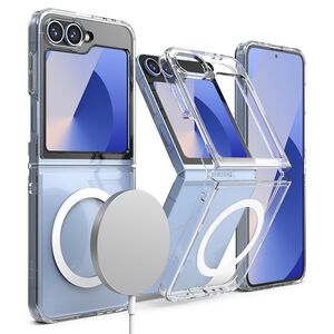 Husa Samsung Galaxy Z Flip 6 Ringke Fusion Magnetic, transparenta
