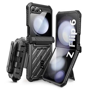 Husa Samsung Galaxy Z Flip 6 Supcase Unicorn Beetle Pro, negru