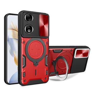 Husa pentru Honor 90 cu protecție pentru cameră și suport magnetic integrat Ring Shockproof, rosu
