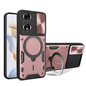 Husa pentru Honor 90 cu protecție pentru cameră și suport magnetic integrat Ring Shockproof, rose gold