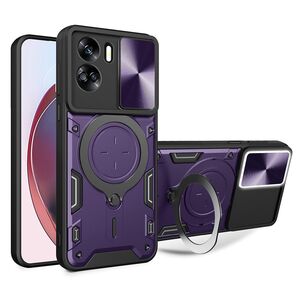 Husa pentru Honor 90 Lite cu protecție pentru cameră și suport magnetic integrat Ring Shockproof, mov