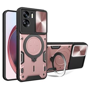 Husa pentru Honor 90 Lite cu protecție pentru cameră și suport magnetic integrat Ring Shockproof, rose gold