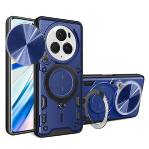 Husa pentru Honor Magic 6 Pro cu protecție pentru cameră și suport magnetic integrat Ring Shockproof, albastru