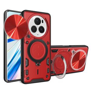 Husa pentru Honor Magic 6 Pro cu protecție pentru cameră și suport magnetic integrat Ring Shockproof, rosu