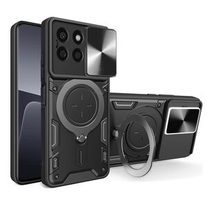 Husa pentru Honor X8b cu protecție pentru cameră și suport magnetic integrat Ring Shockproof, negru