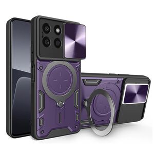 Husa pentru Honor X8b cu protecție pentru cameră și suport magnetic integrat Ring Shockproof, mov