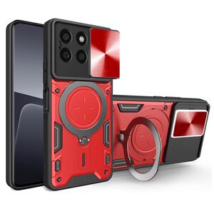 Husa pentru Honor X8b cu protecție pentru cameră și suport magnetic integrat Ring Shockproof, rosu