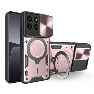 Husa pentru Honor X8b cu protecție pentru cameră și suport magnetic integrat Ring Shockproof, rose gold