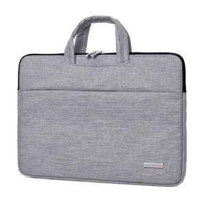 Geanta pentru laptop 15 - 16 inch MacBook, Microsoft, Dell, HP, Lenovo, eleganta si subtire, protectie sporita, gri