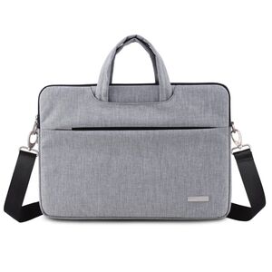 Geanta pentru laptop 15 - 16 inch MacBook, Microsoft, Dell, HP, Lenovo, eleganta si subtire, protectie sporita, gri