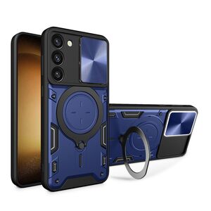Husa pentru  Samsung Galaxy S23 Plus  cu protecție pentru cameră și suport magnetic integrat Ring Shockproof, albastru